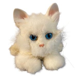 FUR REAL FRIENDS WHITE KITTEN BABY CAT 10" INTERACTIVE SOUND MOVES TOY MEOWS PUR